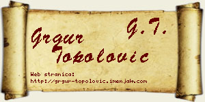 Grgur Topolović vizit kartica